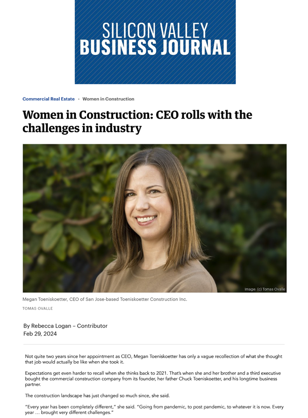 SVBJ Women in Construction